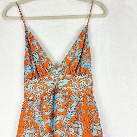 Alice Olivia Karolina Halter Maxi Dress Size 4 Forever Yours Sienna Boho - Picture 5 of 13